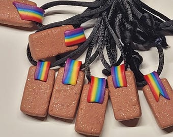 Pride Brick - Rainbow Brick Pendant - Mad Dash Studio