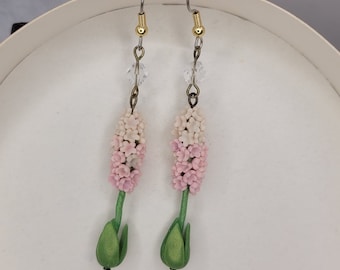 Hyacinth Earrings - F - Pink Ombre - Mad Dash Studio