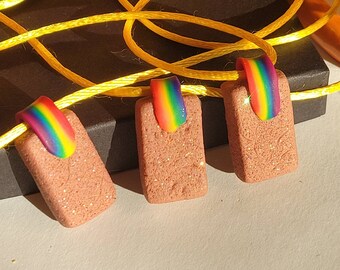 Pride Brick - Roundup - Rainbow Brick Pendant - Mad Dash Studio