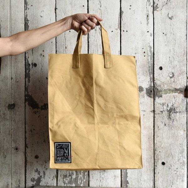 Zero Waste Cotton Market Bag, Washable and Reusable Grocery Bag by Peg and Awl | Bake House Market Bag No. 7/7