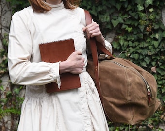 Brown Leather Journal, Adventure Journal, Handbound Book by Peg and Awl | Harper Journal
