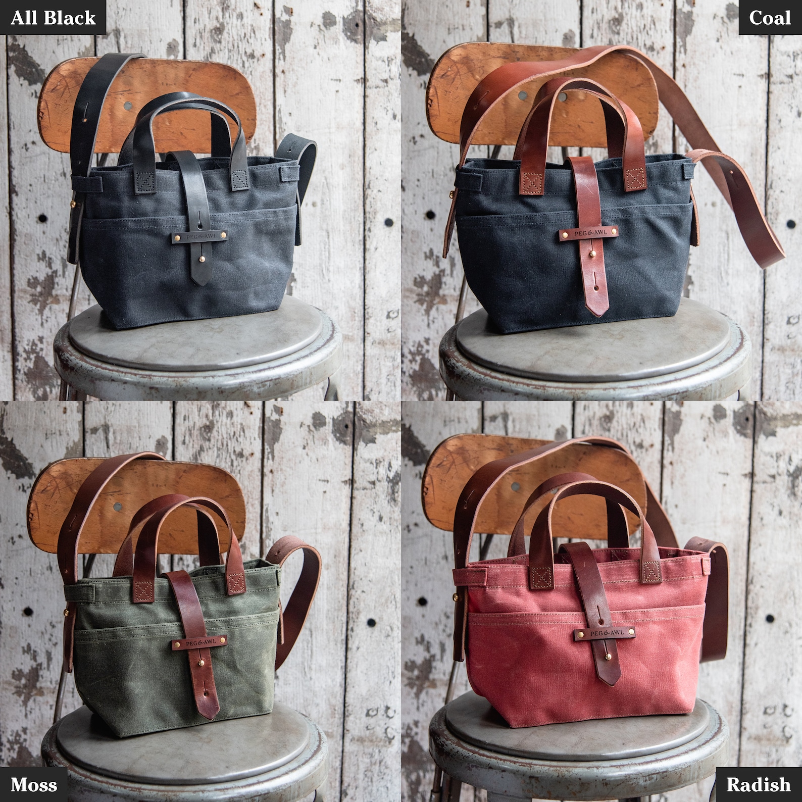 Punch Mini Tote Bag In Wax Canvas