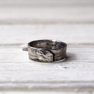 Rustic Ring, Sterling Silver Rings, Stackable Rings, His and Her Promise Rings by Peg and Awl Valene All the Names Sterling Silver