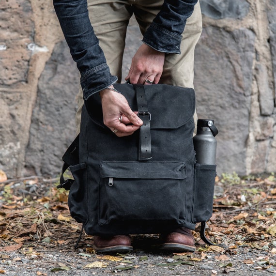 rogue waxed canvas rucksack