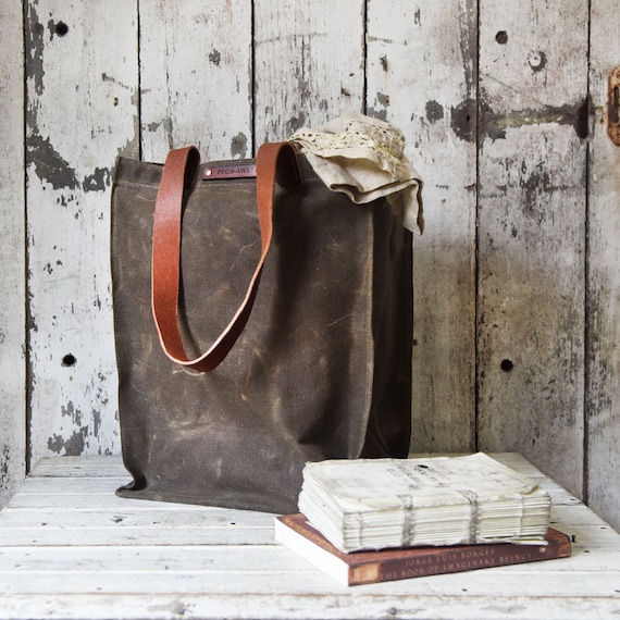 Carry-All Waxed Canvas Tote