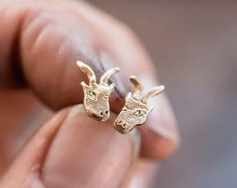 Boucles d'oreilles en argent sterling, boucles d'oreilles animal de Peg and Awl | Enfants trouvés Lierre