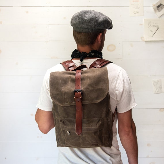 rogue waxed canvas rucksack