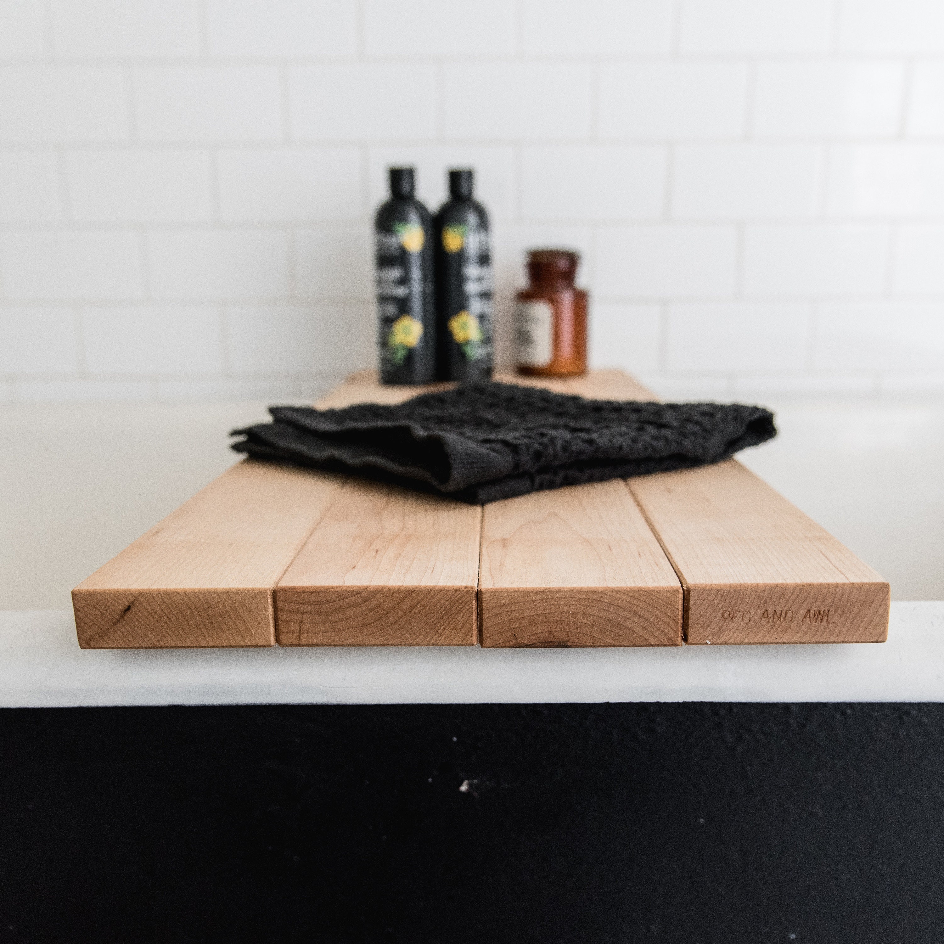 Plateau de Baignoire en Bois, Caddie Bain Naturel Pour Prendre Soin Soi, Organisation La Salle Par P