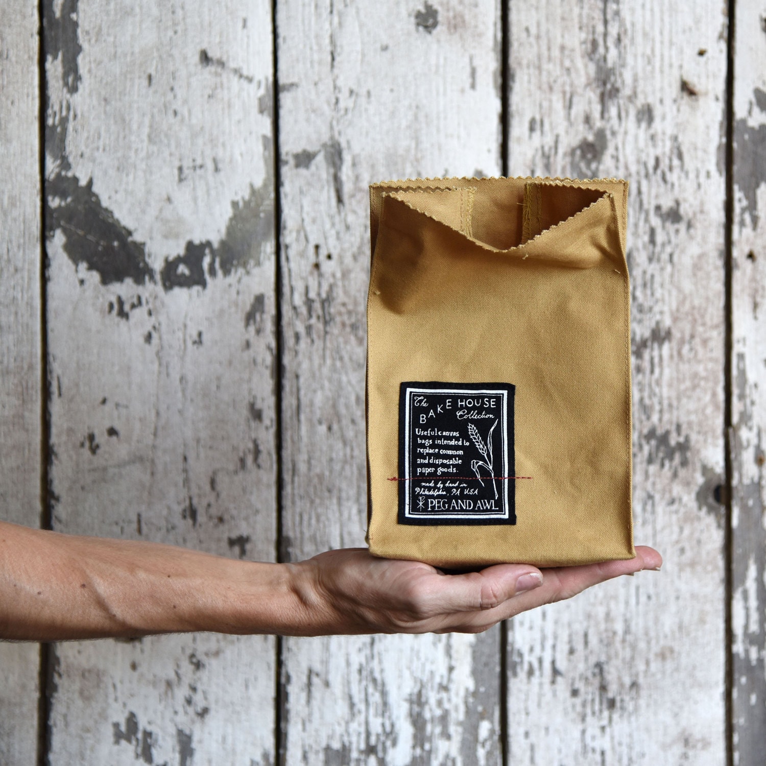 Zero Waste Snack Bag, Small Washable Cotton Paper Bag by Peg and Awl …