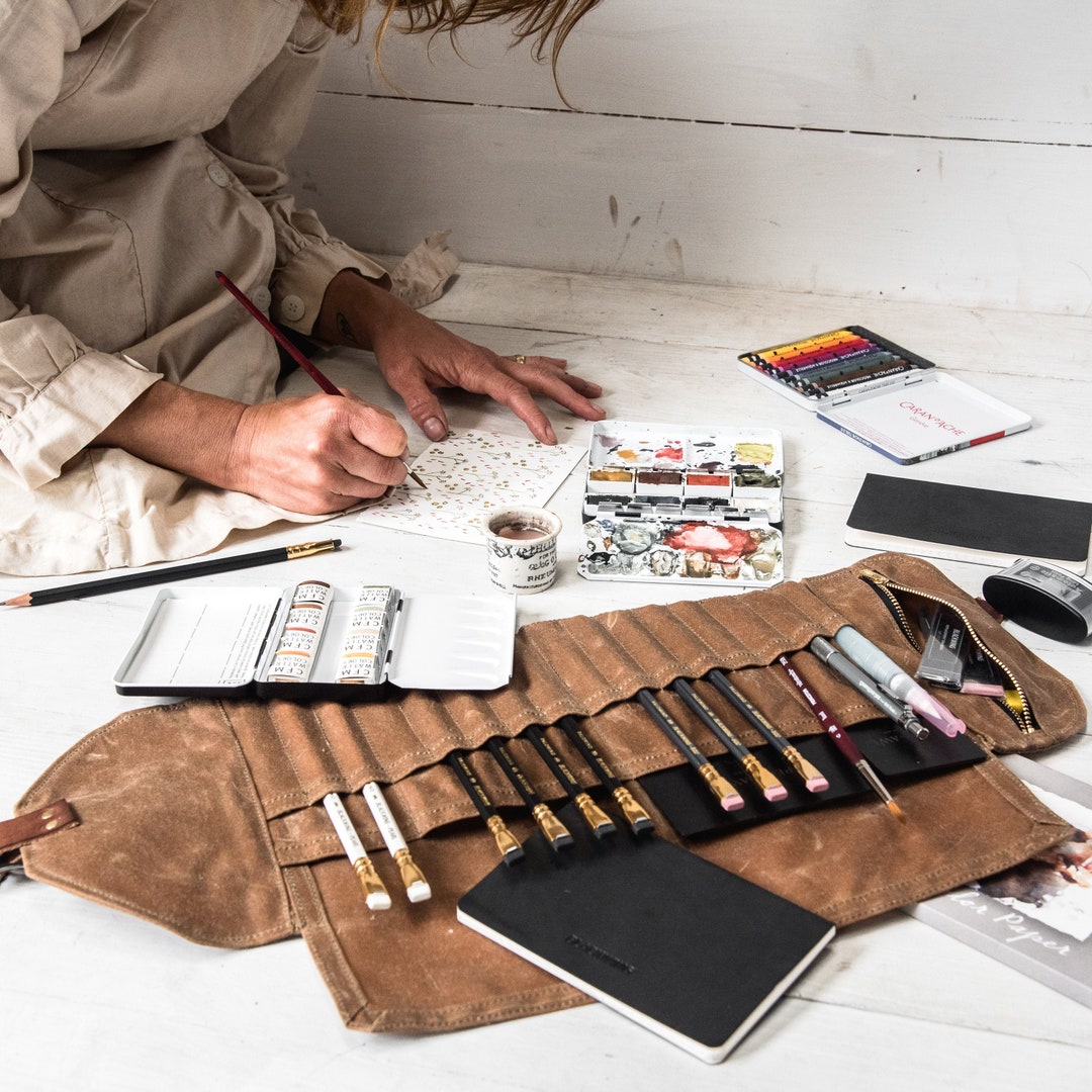 Pencil roll up case discount