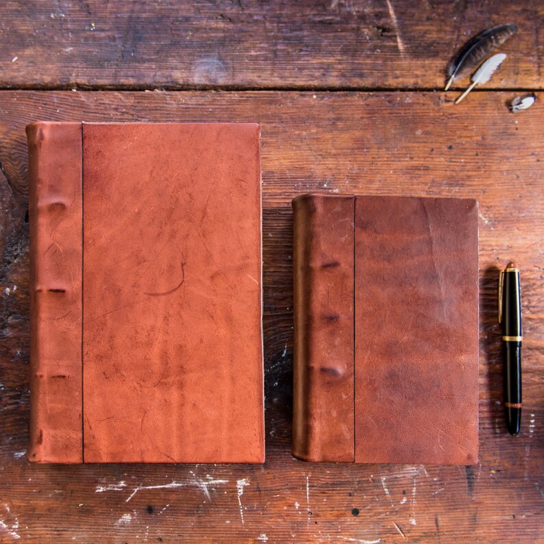 Large Leather Hardcover Journal Leather Diary Handbound Book Etsy