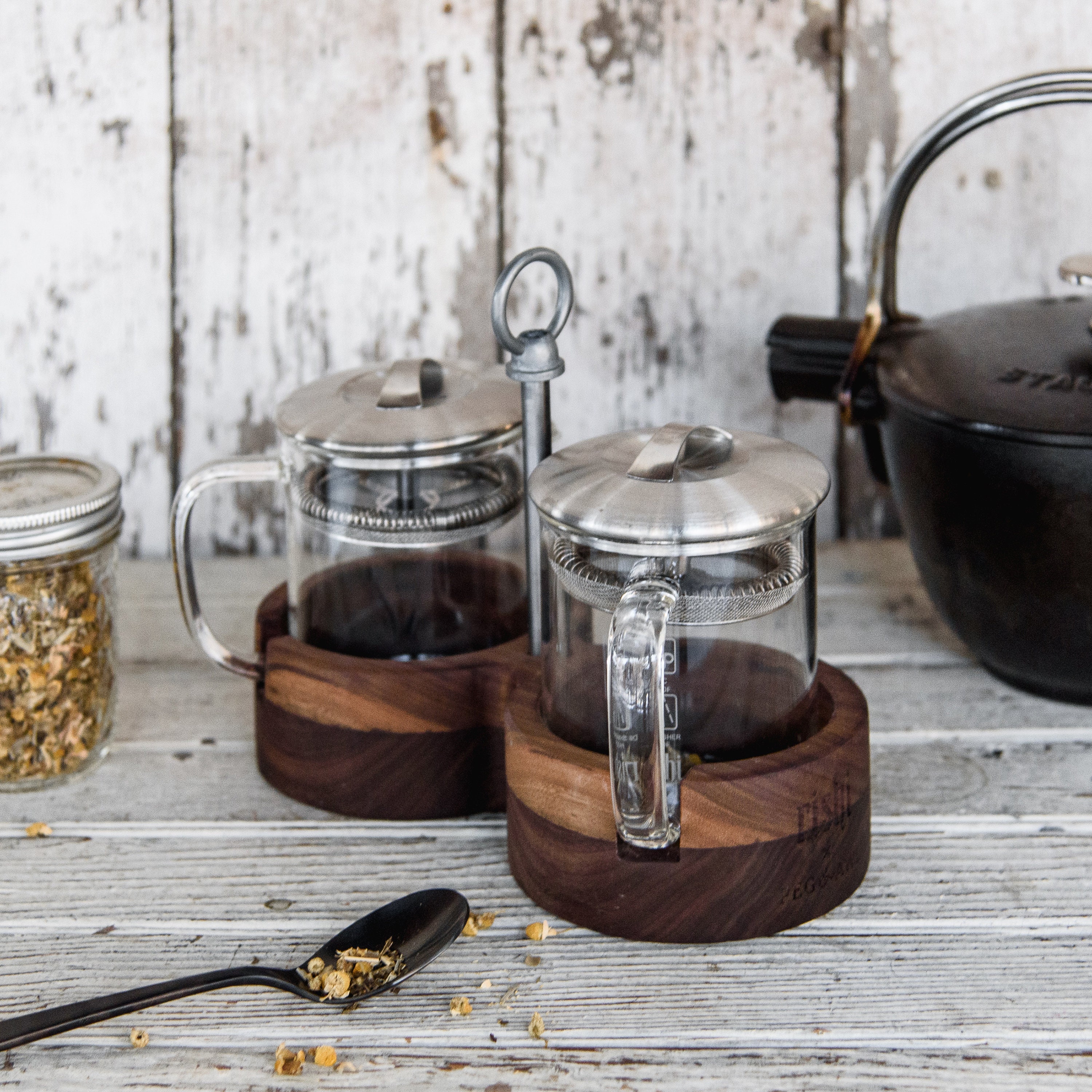 Rishi Tea Caddy Tea Set For Loose Leaf Tea Wood Caddy Self Etsy