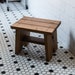 Classic Wooden Step Stool, Natural Finish, Rustic Home Decor, Plant Stand by Peg and Awl 