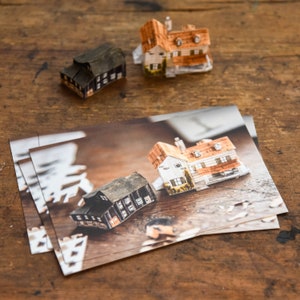 Five Acre Wood Paper Buildings by Søren Kent — 4 Postcard Set