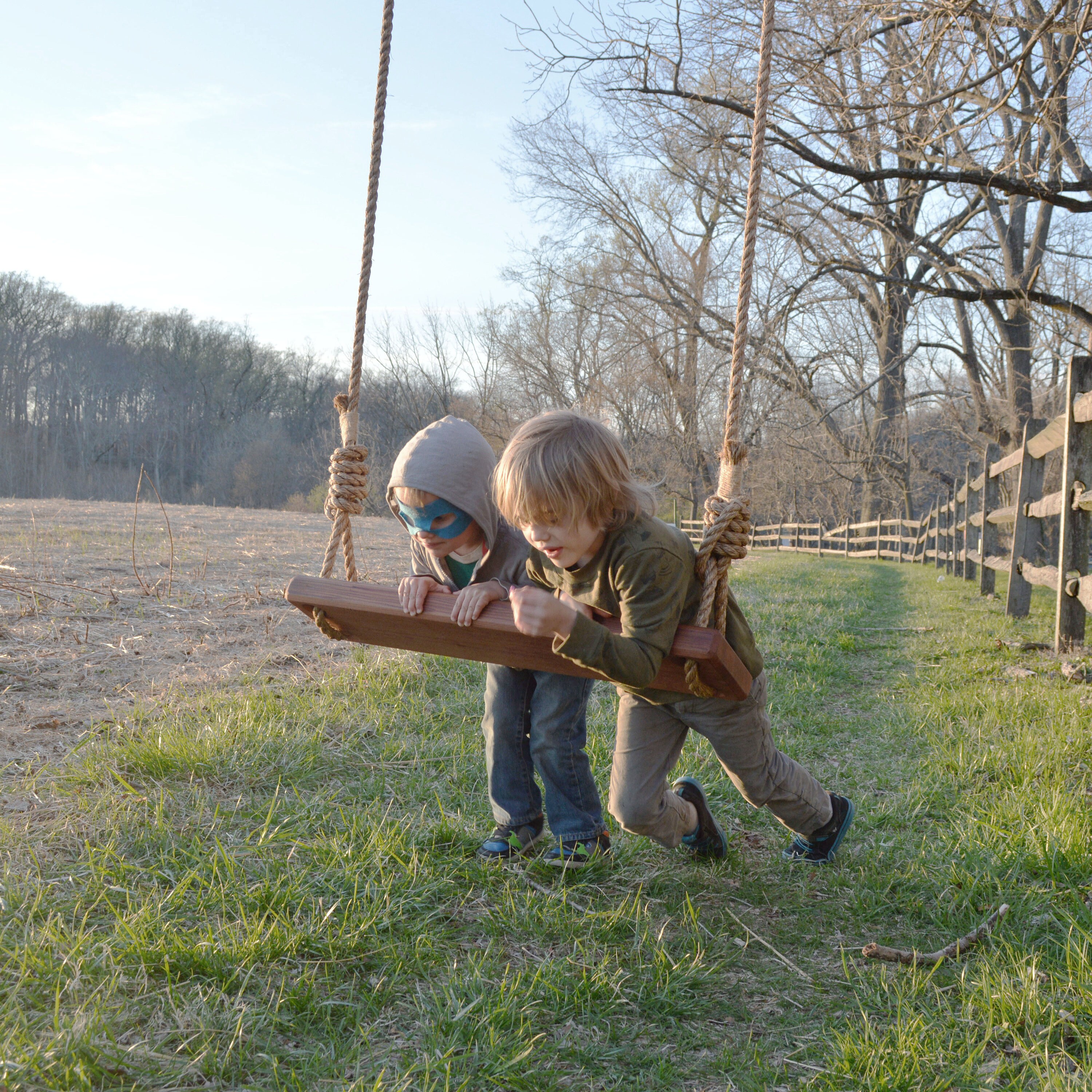 OldeFashioned Wooden Tree Swing 24 by Peg and Awl Garden Etsy