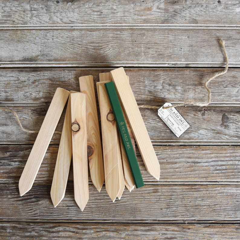 Wooden Garden Stakes Reclaimed Wood Plant Markers Gift for Etsy