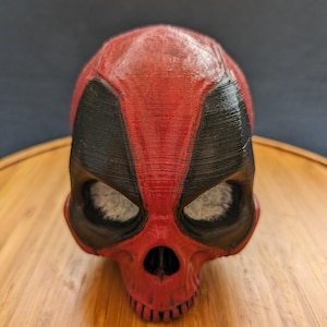 Hand-painted Deadpool skull Trailer Tow hook ball / hitch cover