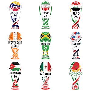 World Cup 2026 countries PNG bundle featuring 44 international soccer nation designs in high resolution with transparent background for shirts, stickers, and sublimation