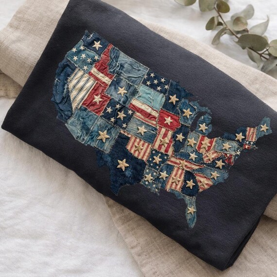 4th of July Png Faux Yarn, US Flag png, Patriotic Flag png, Faux FOJ png, Faux 4th July png, USA 250 Years Anniversary png