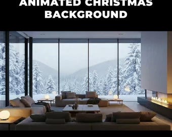 Fundos de Natal para Zoom, Cenário de Natal, Fundo animado para sala de Natal, Papel de parede animado, Reunião virtual 16:9