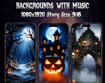 Halloween Video Pack, Halloween Animated Background, haunted animated background, Cozy Halloween Night, Pumpkin Glow, Halloween reels.