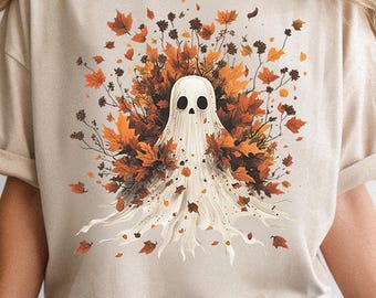 Wildflowers Ghost PNG, Spooky Season png, Ghost Lover Design, Spooky Floral Ghost, Floral Boho Ghost Clipart, Spooky Season Shirt Graphic,