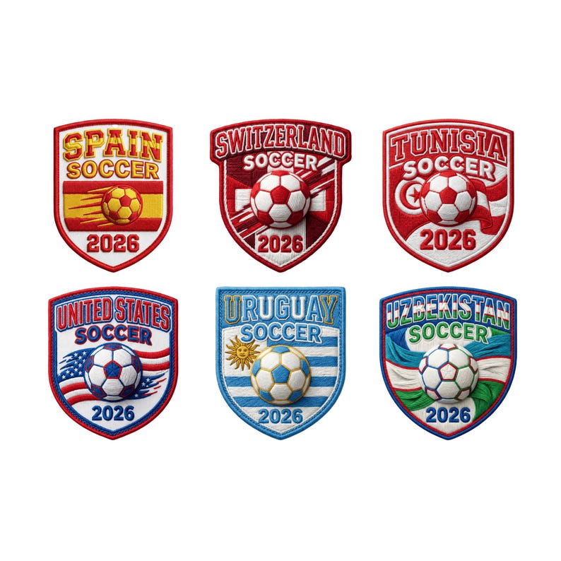 World Cup 2026 National Teams PNG Bundle, International Soccer Country Designs, Football Nations Faux Yarn art Design, USA Canada Mexico.