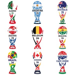 World Cup 2026 countries PNG bundle featuring 44 international soccer nation designs in high resolution with transparent background for shirts, stickers, and sublimation
