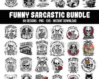 Snarky skulls bundle, Funny skeleton bundle, Adult humor svg, Snarky skulls bundle, Sassy Bundle svg, Funny Skull Svg, skeleton svg,