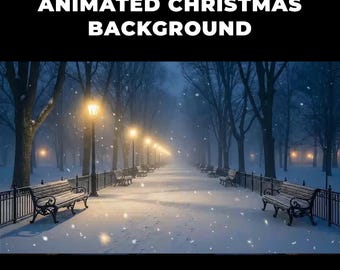 Fundo animado de Natal com neve para sala, cenário digital festivo, cenário digital aconchegante de inverno para escritório em casa, papel de parede virtual para reunião de equipe.