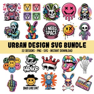 Urban Style – Premium Casual T-Shirt Design Bundle, Trendy Streetwear Prints, Pop Culture-Inspired Graphics for Urban Fashion