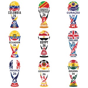 World Cup 2026 countries PNG bundle featuring 44 international soccer nation designs in high resolution with transparent background for shirts, stickers, and sublimation