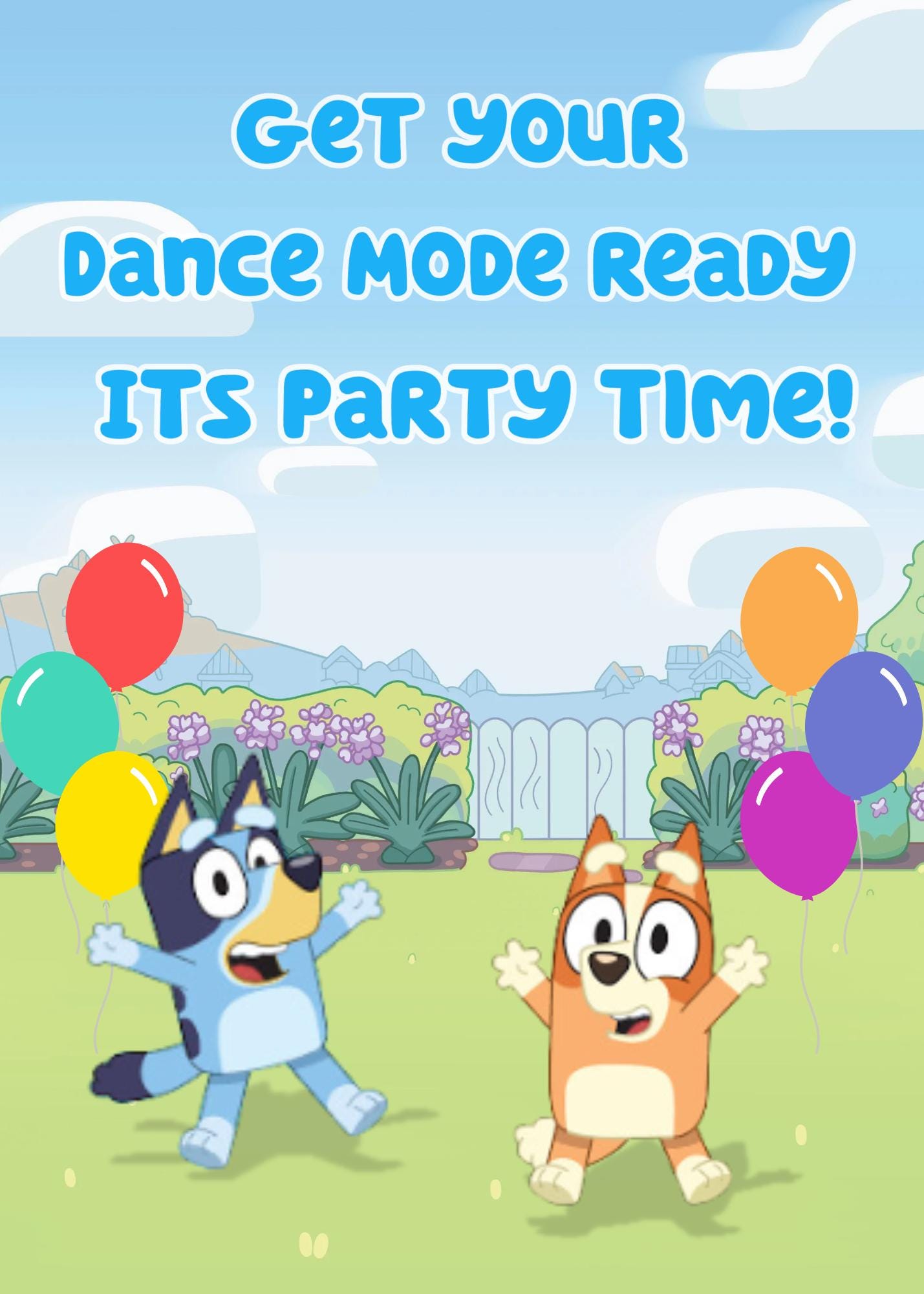 Bluey-Themed Birthday Invitation for Kids