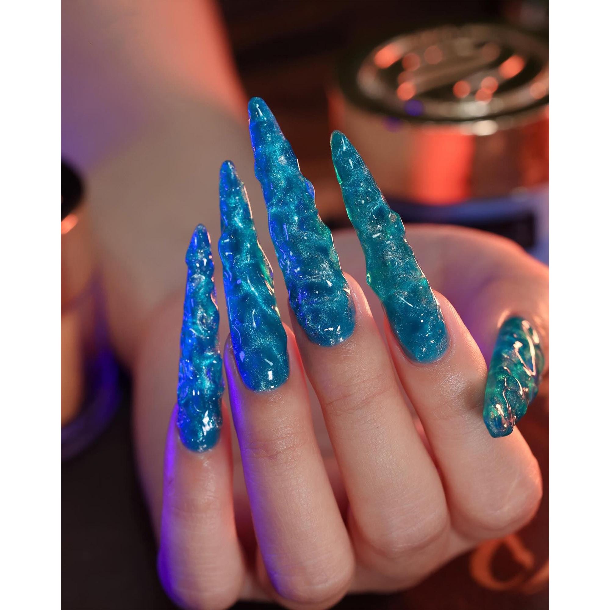 Shimmering Icicle Nail Trend 2025