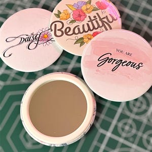 Cute 58mm Pocket Mirror – Compact Makeup Mirror | Purse Essential | Travel-Sized Gift for Her