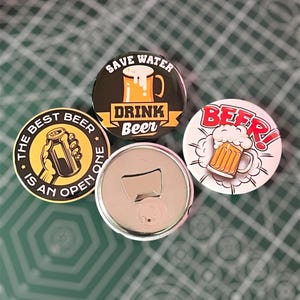 Magnetic Fridge Bottle Opener: Custom Designs, Fun Gift, Print Photos or Logo
