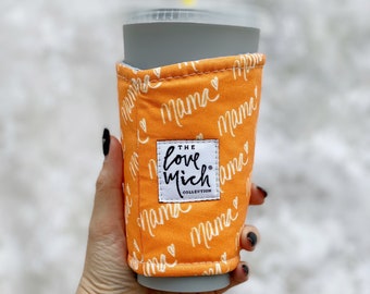 Coffee Cozy - Mama - Tangerine