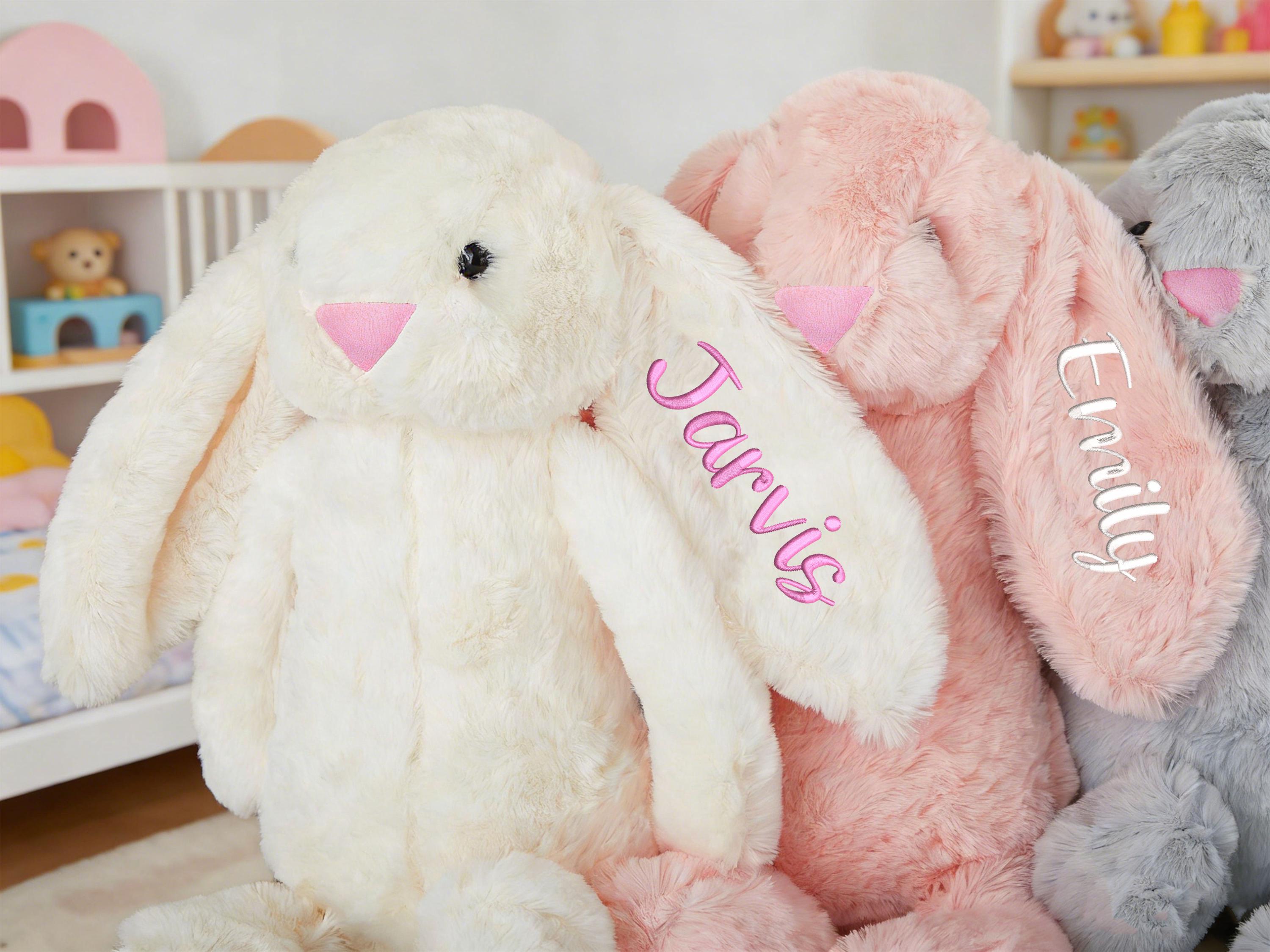 Personalized Embroidered Bunny Rabbit, Plush Bunny, Baby Shower Gifts ...