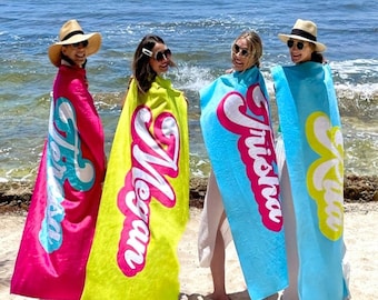 Personalized Name Beach Towel - Custom 30x60 Inch Microfiber Towel For Pool, Beach & Gifts - View #3