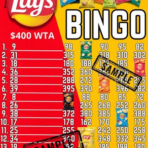 Lay’s 400 wta bingo board