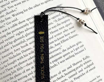 Gothic Bookmark Made With Up-cycled Leather