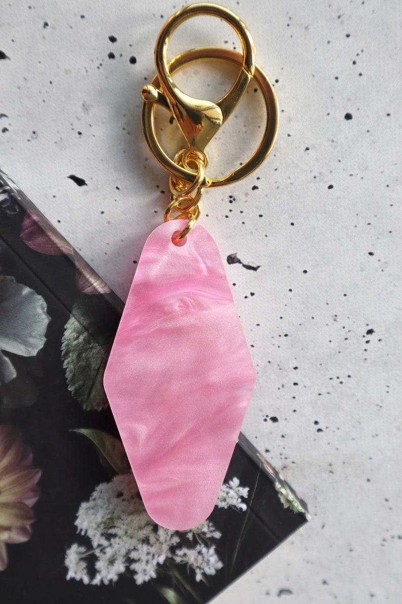Lady Luck Pink Marble Keychain image 6