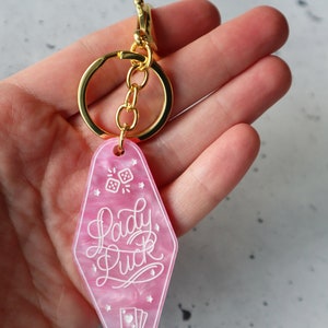 Lady Luck Pink Marble Keychain image 5