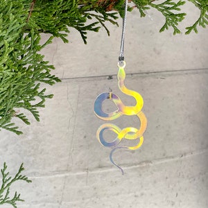 Iridescent Snake Ornament Spooky Christmas Tree image 4