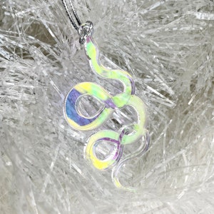 Iridescent Snake Ornament Spooky Christmas Tree image 2