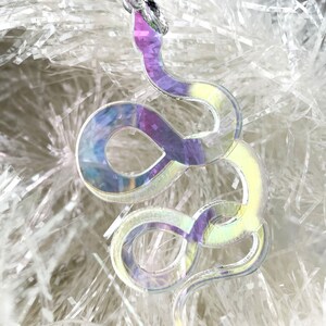 Iridescent Snake Ornament Spooky Christmas Tree image 3