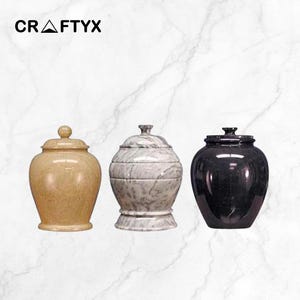 Handmade Marble Cremation Urn for Ashes: Memorial Keepsake