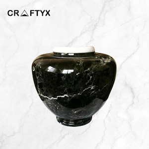 Handcrafted Natural Marble Funeral Urn: Elegant Memorial Cremation Urn