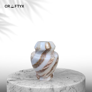 Elegant Handcrafted Cremation Urn – Marble-Style Funeral Urn for Ashes – Premium Memorial Keepsake for Loved Ones