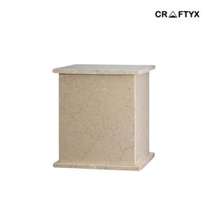 Handcrafted Marble Funeral Urn: Adult Cremation Memorial (316 cubic inches)